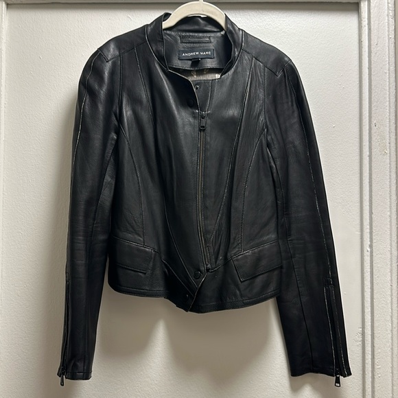 Andrew Marc Jackets & Blazers - Andrew Marc Black Leather Jacket, Size Medium